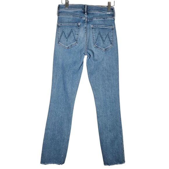 Mother Women Mid-Rise Dazzler Ankle Fray Jeans 26 Quiet Luxury LA Street Style - Picture 4 of 16